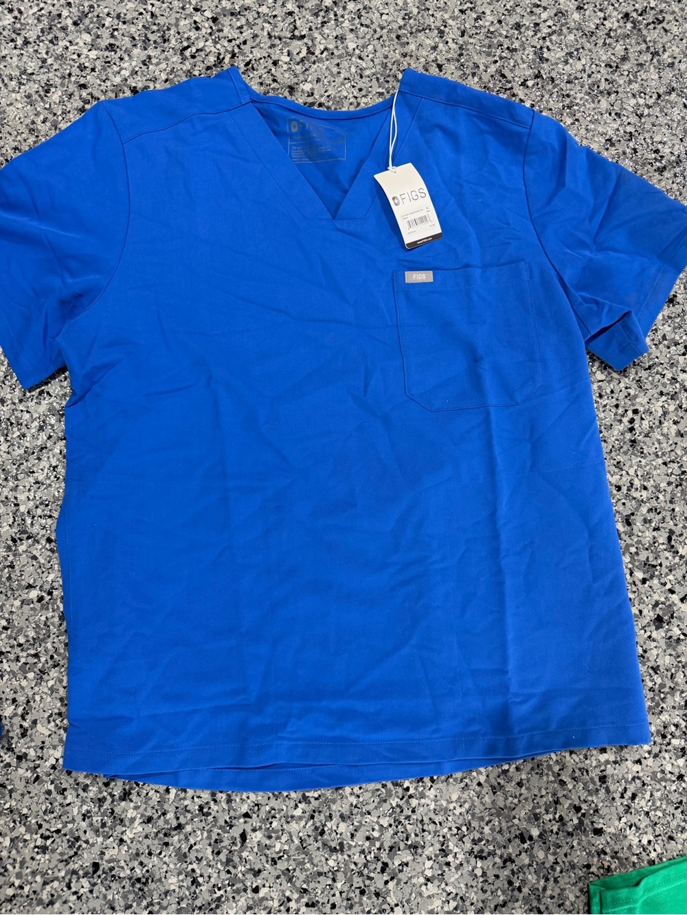 Figs Men's Short Sleeve V-Neck Scrub Top - Royal Blue